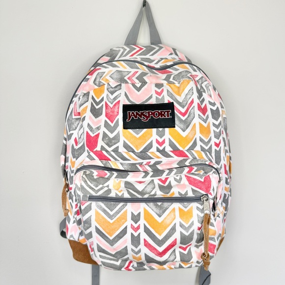 Jansport Handbags - Jansport Right Pack Expressions Backpack Coral Dusk Chevrons Pattern